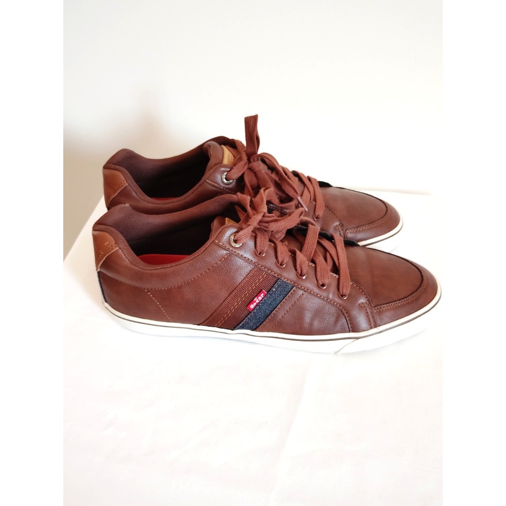 Levi's Men 11 Turner Brown Leather Casual Skater Preppy Casual Sneakers Lace Up
